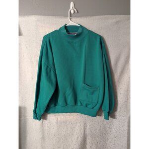 Pacer II Green Women's Vintage Sweater Plus Size 20W Pocket